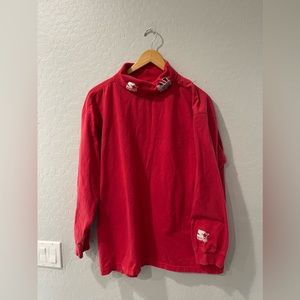 Vintage STARTER‎ Nebraska Cornhuskers Turtleneck Shirt Size Large